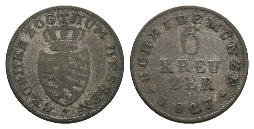  Altdeutschland; Hessen; Kleinmünze 1827   