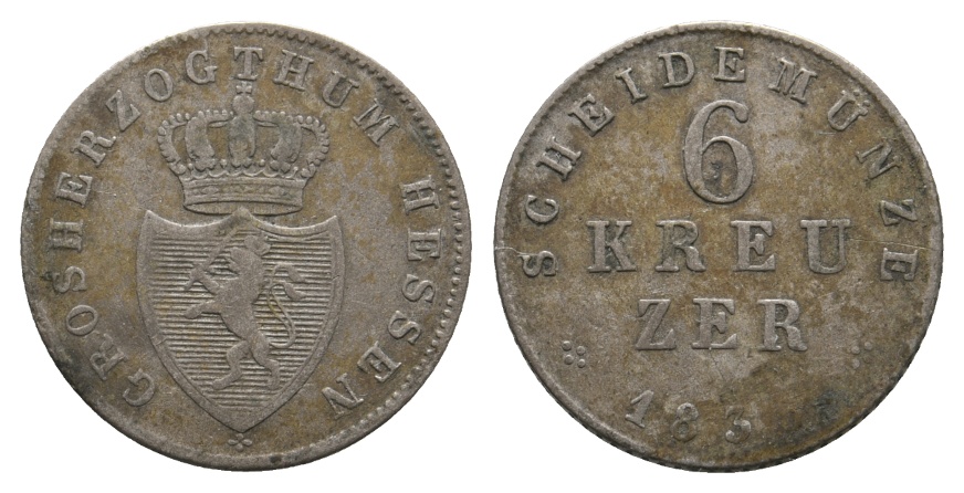  Altdeutschland; Hessen; Kleinmünze 1835   
