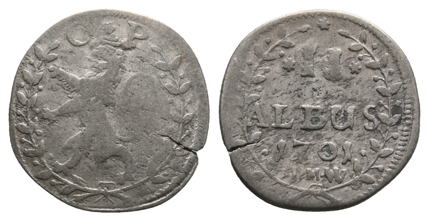 Altdeutschland; Pfalz; Kleinmünze 1701   