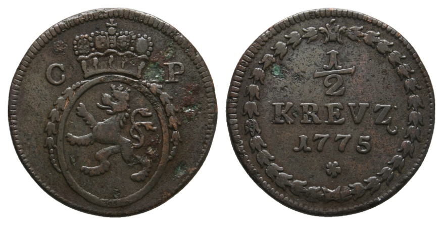  Altdeutschland; Pfalz; Kleinmünze 1775   