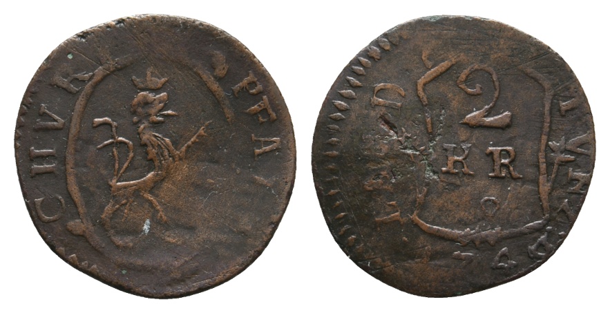  Altdeutschland; Pfalz; Kleinmünze 174?, zeitgenössische Fälschung   