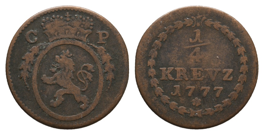  Altdeutschland; Pfalz; Kleinmünze 1777   