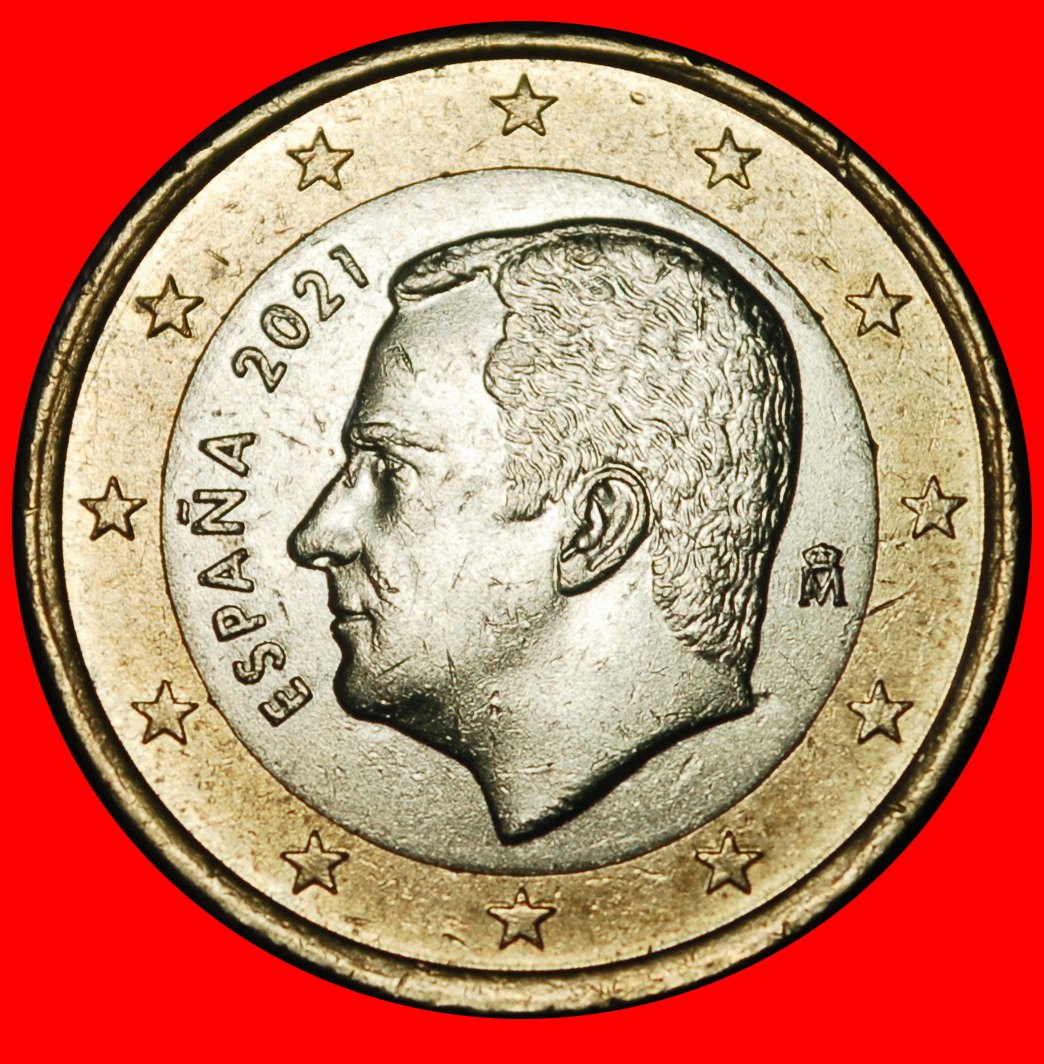  Ⰶ SMALL STARS (2015-2025): SPAIN★ 1 EURO 2021 DIE I2 2007! PHILIP VI (2014-)★LOW START ★ NO RESERVE!   