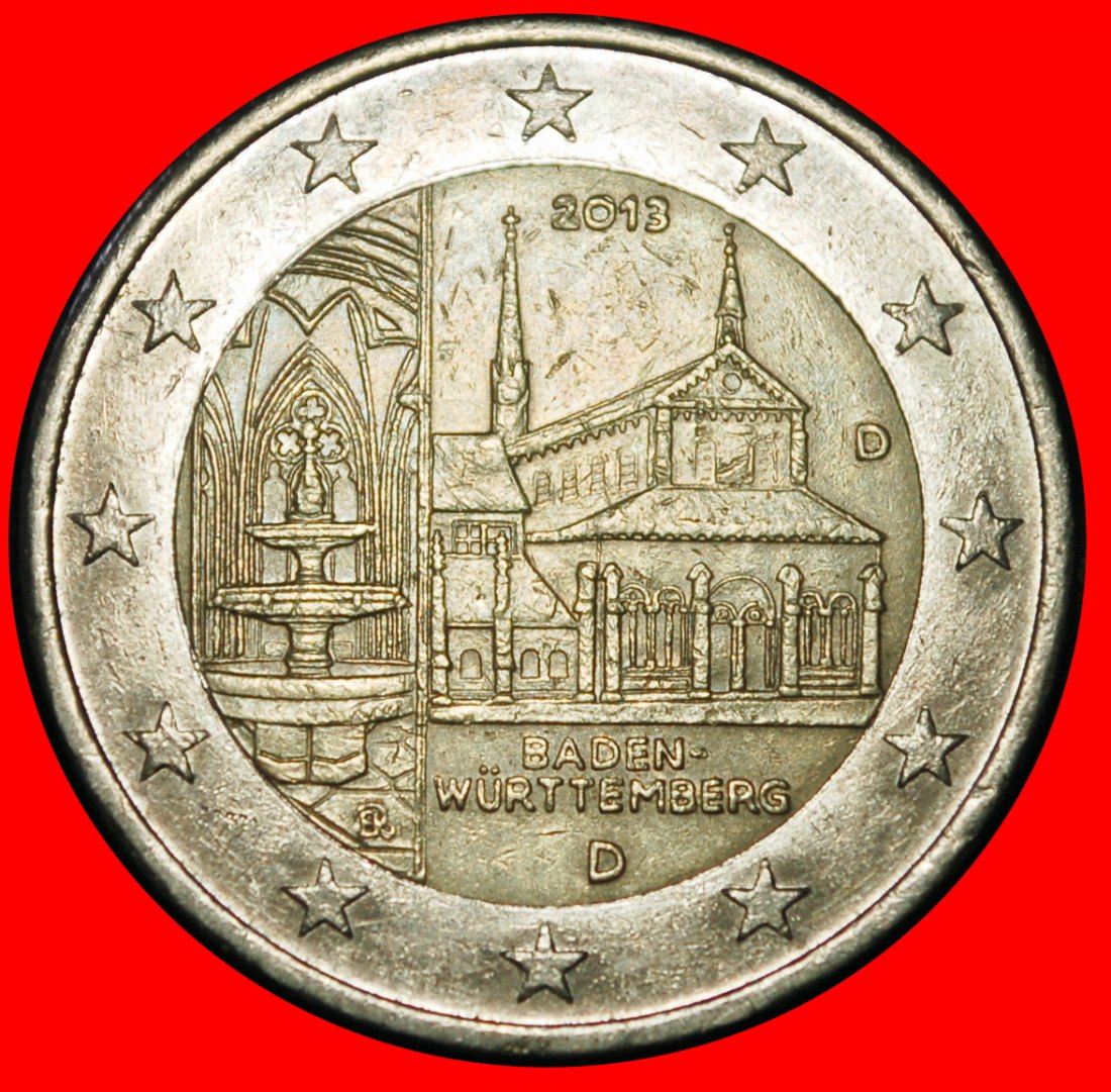  Ⰶ BADEN-WUERTTEMBERG RELIGION: GERMANY ★ 2 EUROS 2013D BAVARIA! NON-PHALLIC ★LOW START ★ NO RESERVE!   