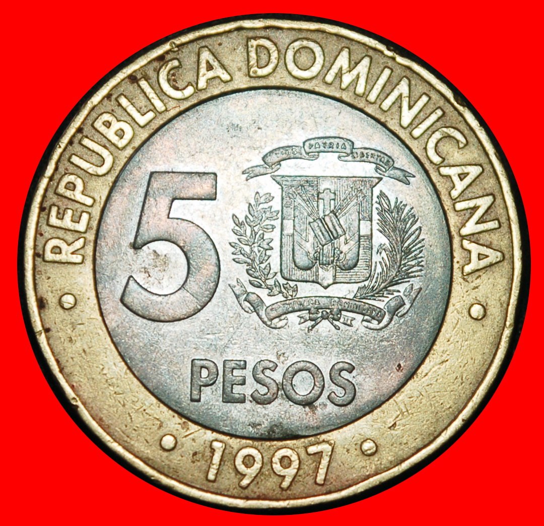  Ⰶ SANCHEZ (1817-1861): DOMINICAN REPUBLIC ★ 5 PESOS 1947-1997 BANK!★LOW START ★ NO RESERVE!   