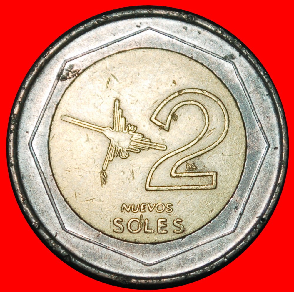 Ⰶ NAZCA HUMMINGBIRD (1994-2009): PERU ★ 2 NEW SOLES 2008 DIES II+B!★LOW START ★ NO RESERVE!