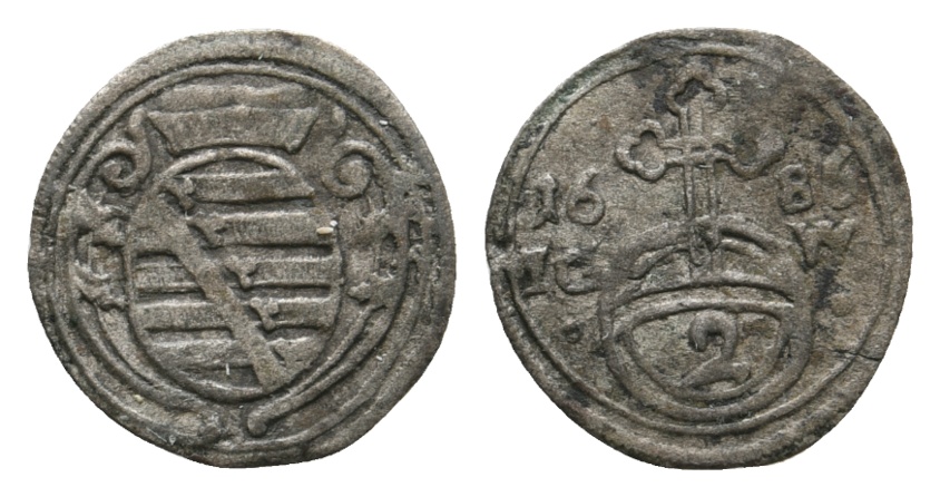 Altdeutschland; Sachsen-Gotha- Altenburg; Kleinmünze 1686   