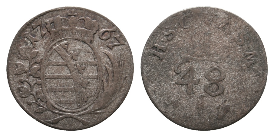  Altdeutschland; Sachsen; Kleinmünze 1767   