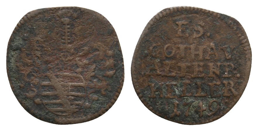  Altdeutschland; Sachsen; Kleinmünze 1749   