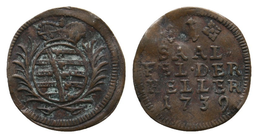  Altdeutschland; Sachsen; Kleinmünze 1739   