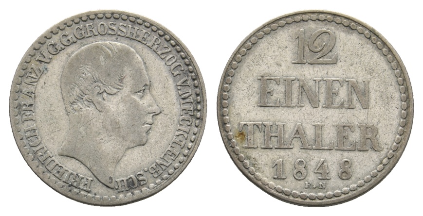  Altdeutschland; Kleinmünze 1848   