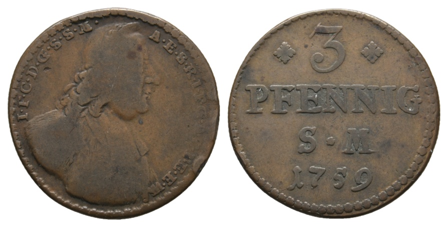  Altdeutschland; Kleinmünze 1759   