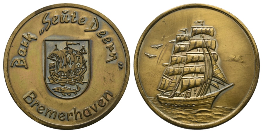  Medaille; Bremerhaven; unedel; Ø 40,9 mm; 16,71 g   