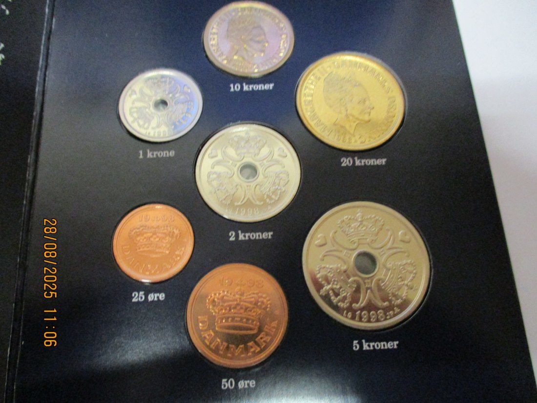  Coin Set Danmark 1998 Gewicht: 71g   