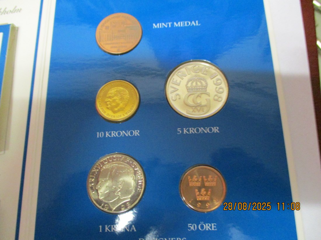  Coin Set Schweden 1998 Gewicht: 78g   