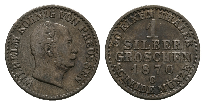  Altdeutschland; Preußen; Kleinmünze 1870   