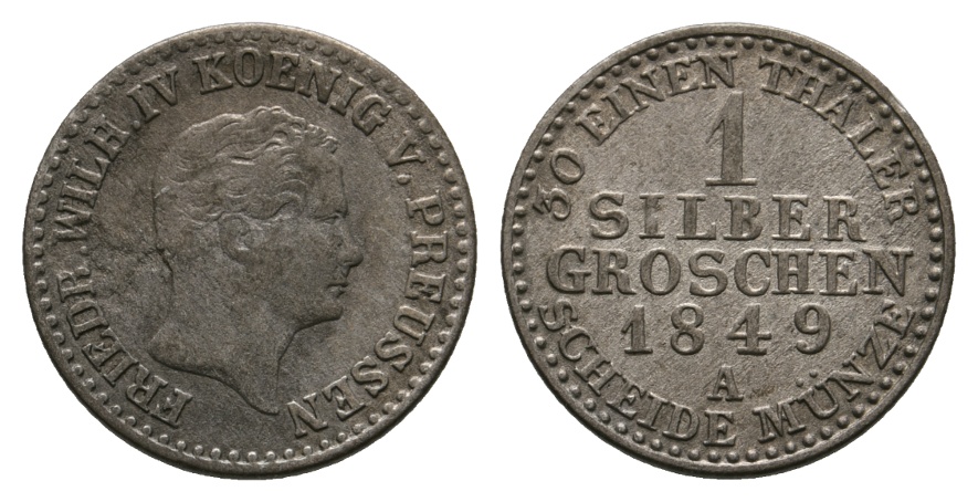  Altdeutschland; Preußen; Kleinmünze 1849   