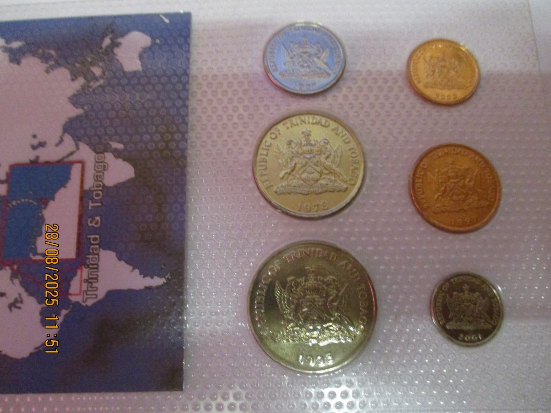  Kursmünzen Trinidad & Tobago siehe Foto Gewicht: Ca- 32g/- 1   