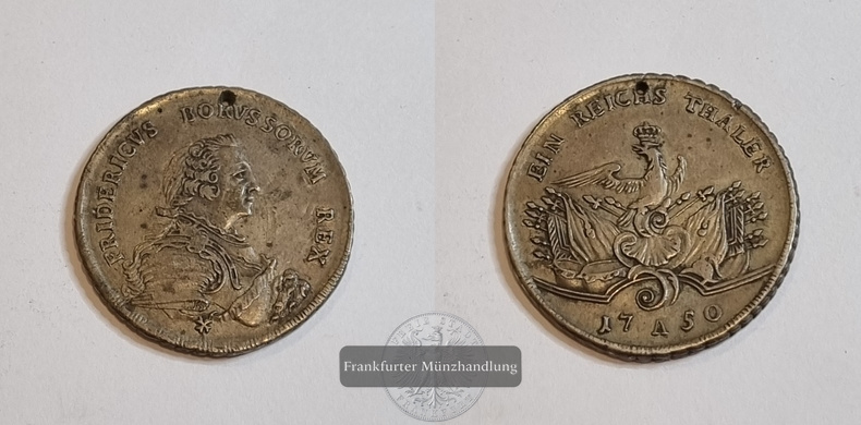 Preußen 1 Reichsthaler 1750 [A] FM-Frankfurt Feinsilber: 16,62g   