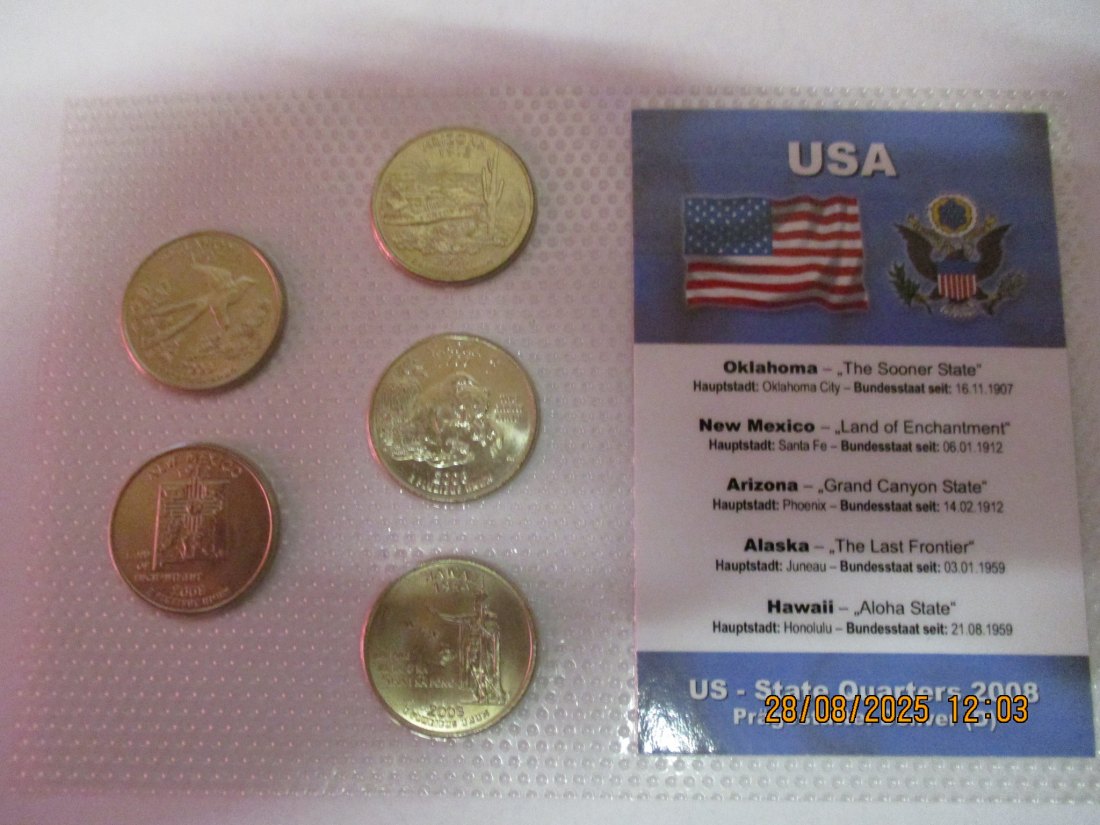  Kursmünzen USA siehe Foto Gewicht: Ca- 30g/- 1   