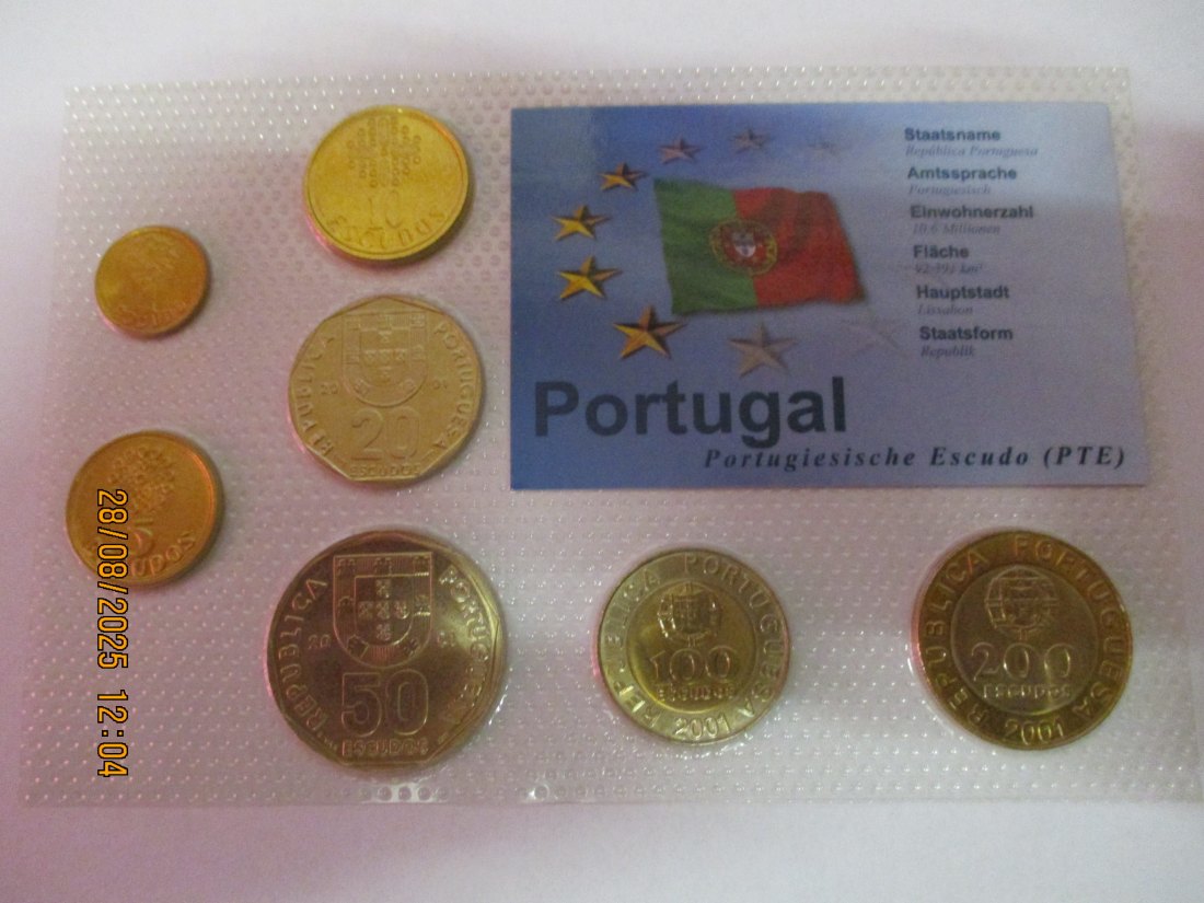  Kursmünzen Portugal siehe Foto Gewicht: Ca- 54g/- 1   