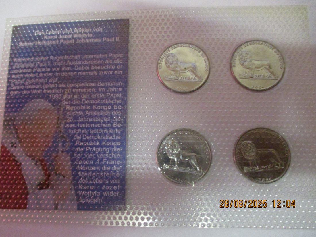  Kursmünzen Papst Johannes Paul II. siehe Foto Gewicht: Ca- 26g/- 1   
