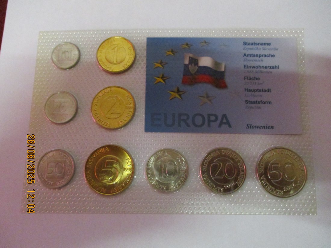  Kursmünzen Slowenien siehe Foto Gewicht: Ca- 26g/- 1   