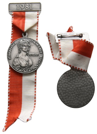  Medaille; 17. Berliner 15 km Lauf 1981; unedel; Anstecknadel; Ø 40,1 mm; 32,7 g   