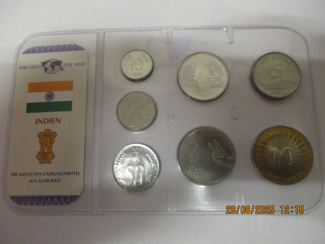  Kursmünzen Indien siehe Foto Gewicht: Ca- 33g/- 1   