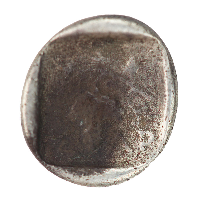  Saratogos, King of Thrace ca.444-424 BC,AE Obol 0,75 g. 10 mm., RARE   