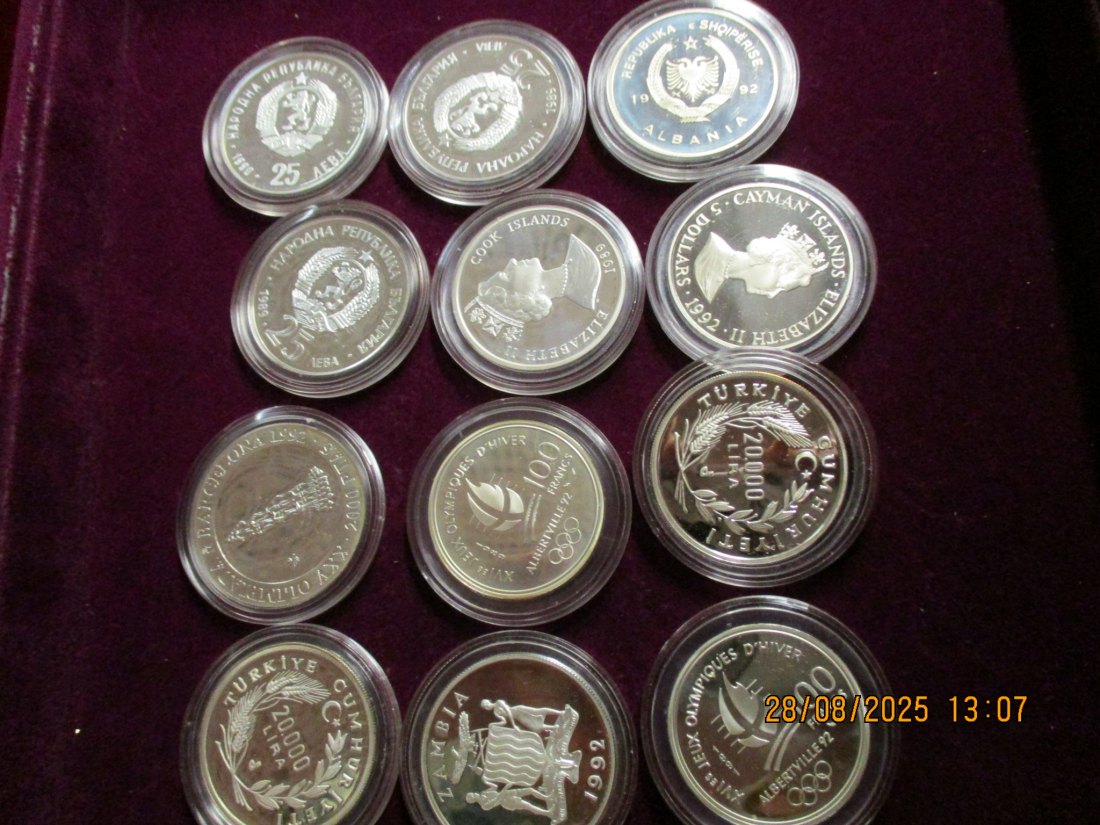  Lot - Sammlung Münzen 925er Silber Ca: 307 Gramm RAU /2   