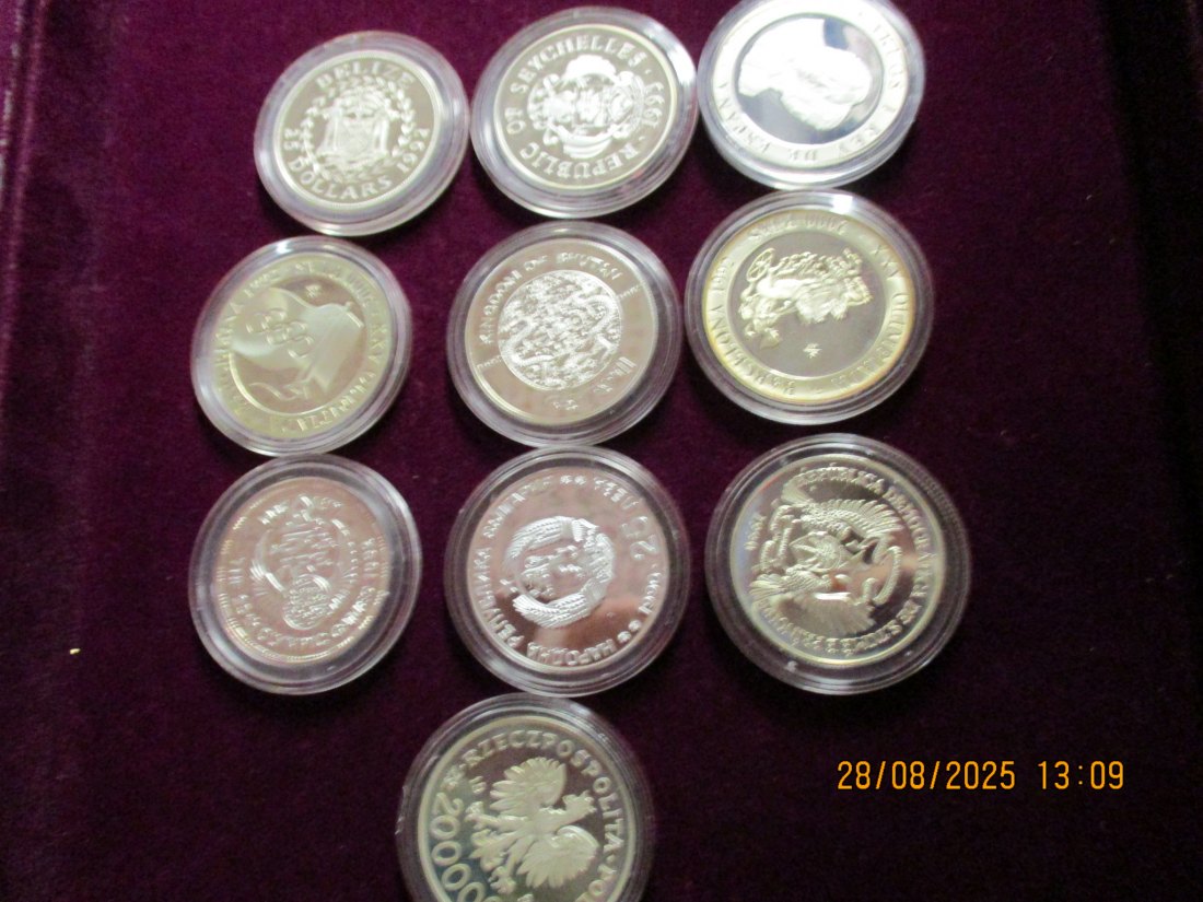  Lot - Sammlung Münzen 925er Silber Ca: 265 Gramm RAU /3   