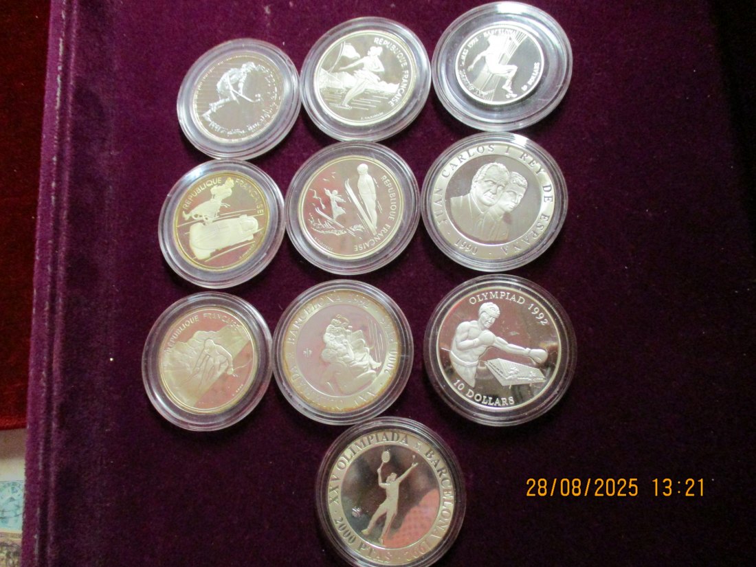  Lot - Sammlung Münzen 925er Silber Ca: 244 Gramm RAU /4   