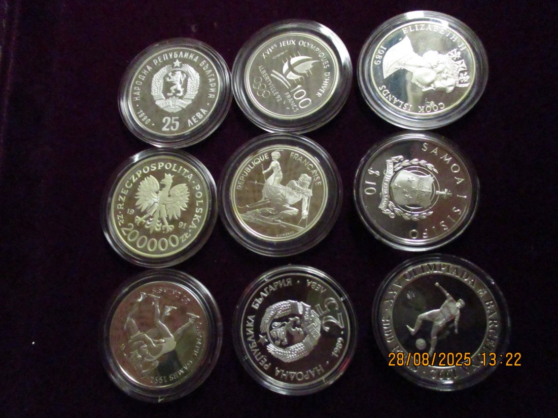  Lot - Sammlung Münzen 925er Silber Ca: 254 Gramm RAU /5   