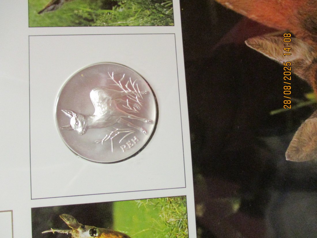  Tiere der Heimat Reh 999,9er Silber 17 Gramm   