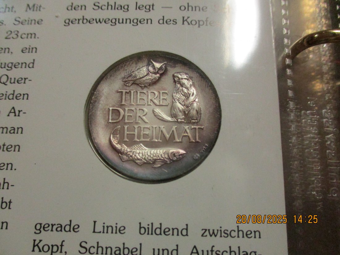  Tiere der Heimat Bundspecht 999,9er Silber 17 Gramm   