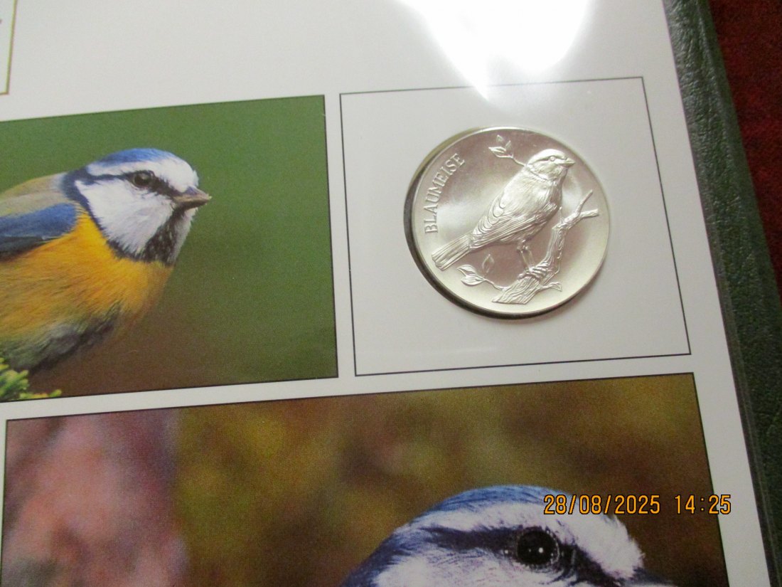  Tiere der Heimat Blaumeise 999,9er Silber 17 Gramm   