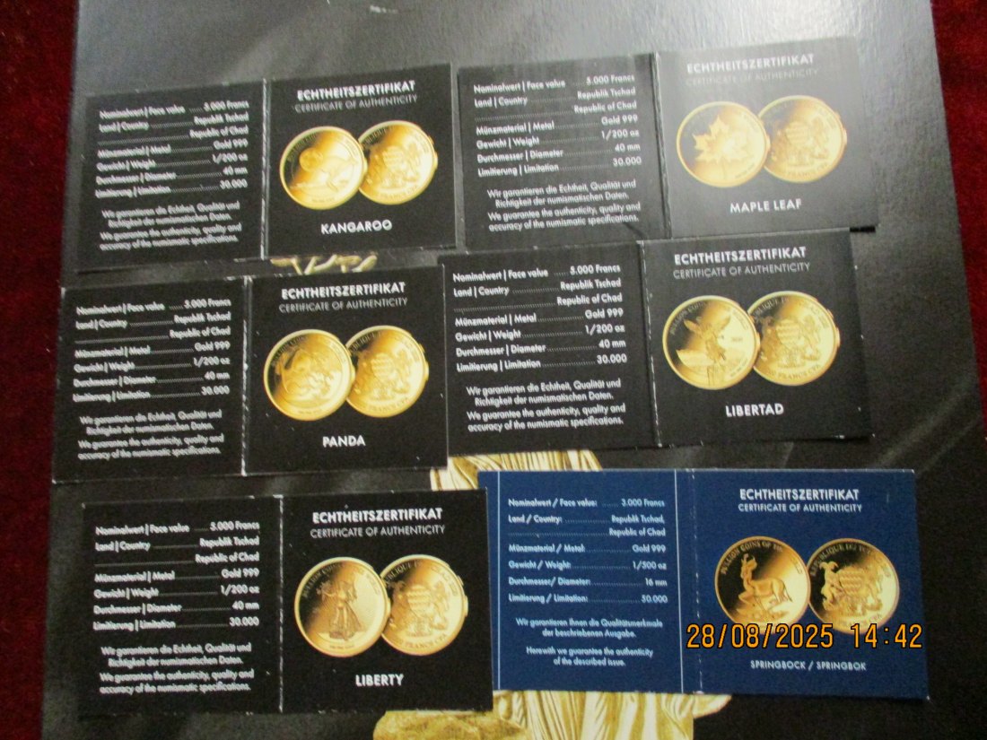  Anlagegold 0,83 Gramm 999er Gold mit Zertifikate / 1   