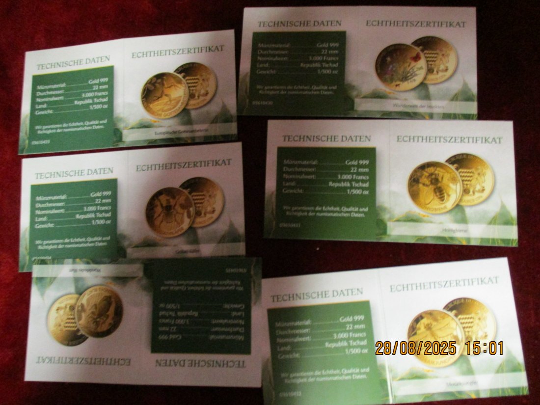  Anlagegold 0,3732 Gramm 999er Gold mit Zertifikate / 4   
