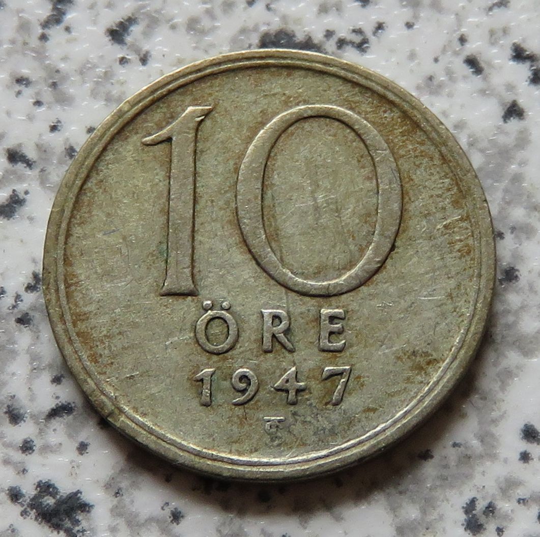  Schweden 10 Öre 1947   