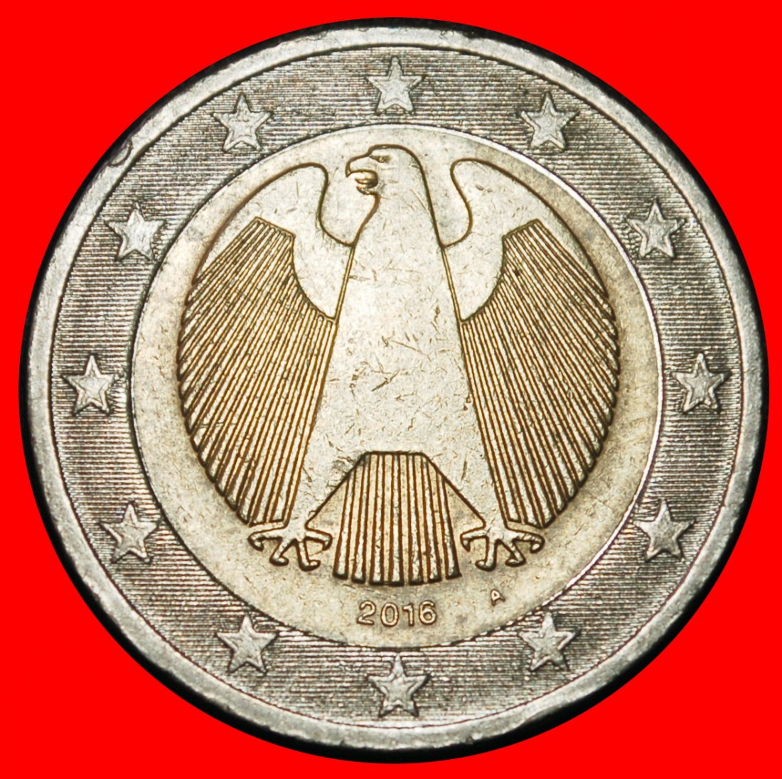  Ⰶ NON-PHALLIC TYPE (2008-2025): GERMANY ★ 2 EUROS 2016A PRUSSIA!★LOW START ★ NO RESERVE!   