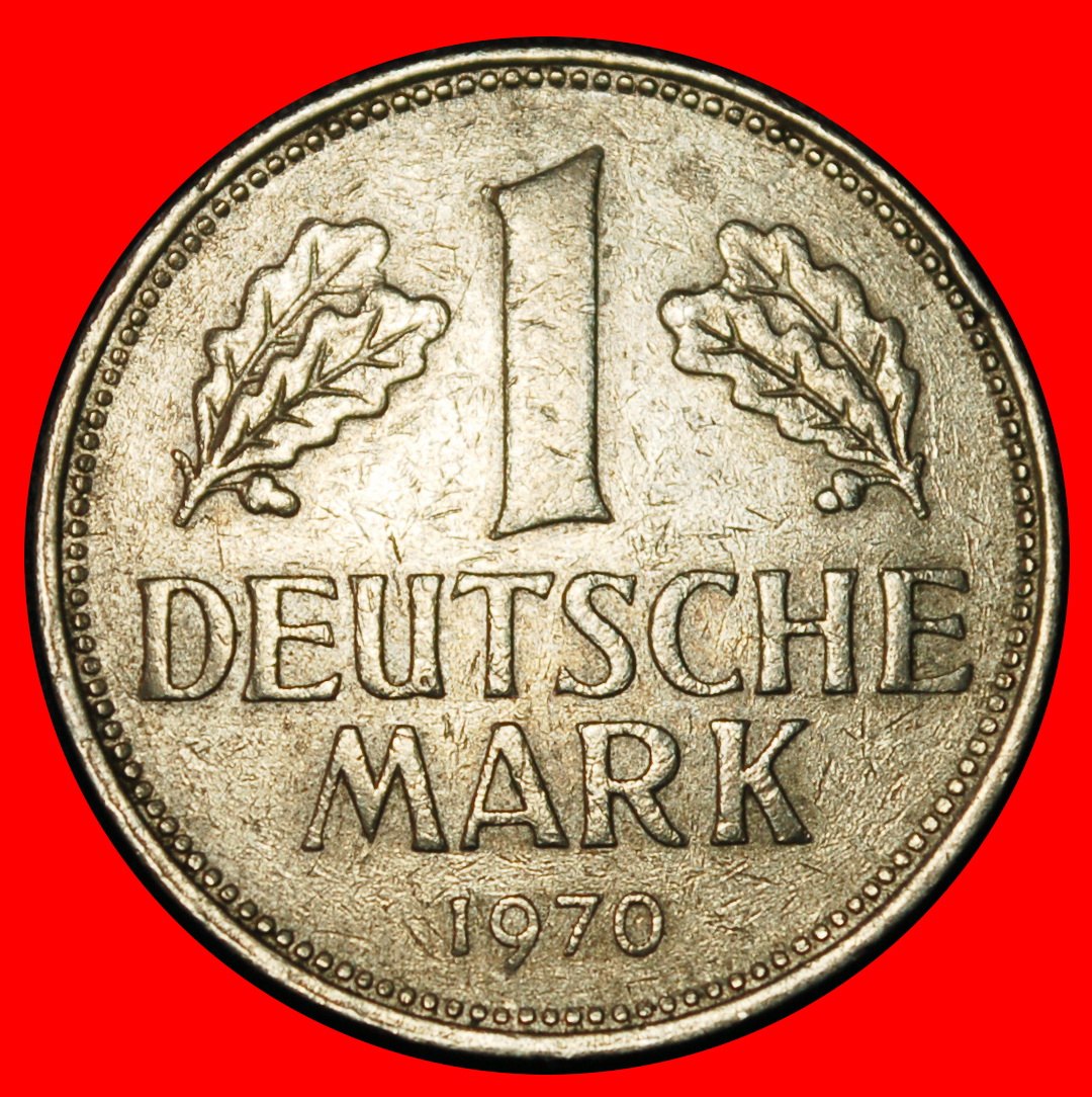 Ⰶ NOT COMMUNIST (1950-2001): GERMANY ★1 MARK 1970F I+A+r1★BADEN-WUERTTEMBERG★LOW START ★ NO RESERVE!   