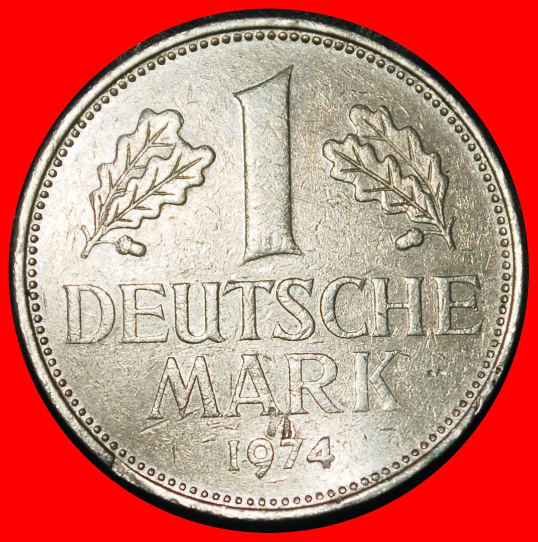  Ⰶ NOT COMMUNIST 1950-2001: GERMANY ★1 MARK 1974G II1+B+r2 BADEN-WUERTTEMBERG★LOW START ★ NO RESERVE!   