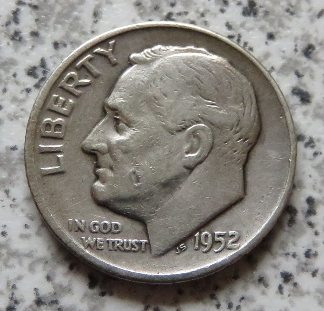  USA 10 Cents 1952 D / 1 Dime 1952 D   