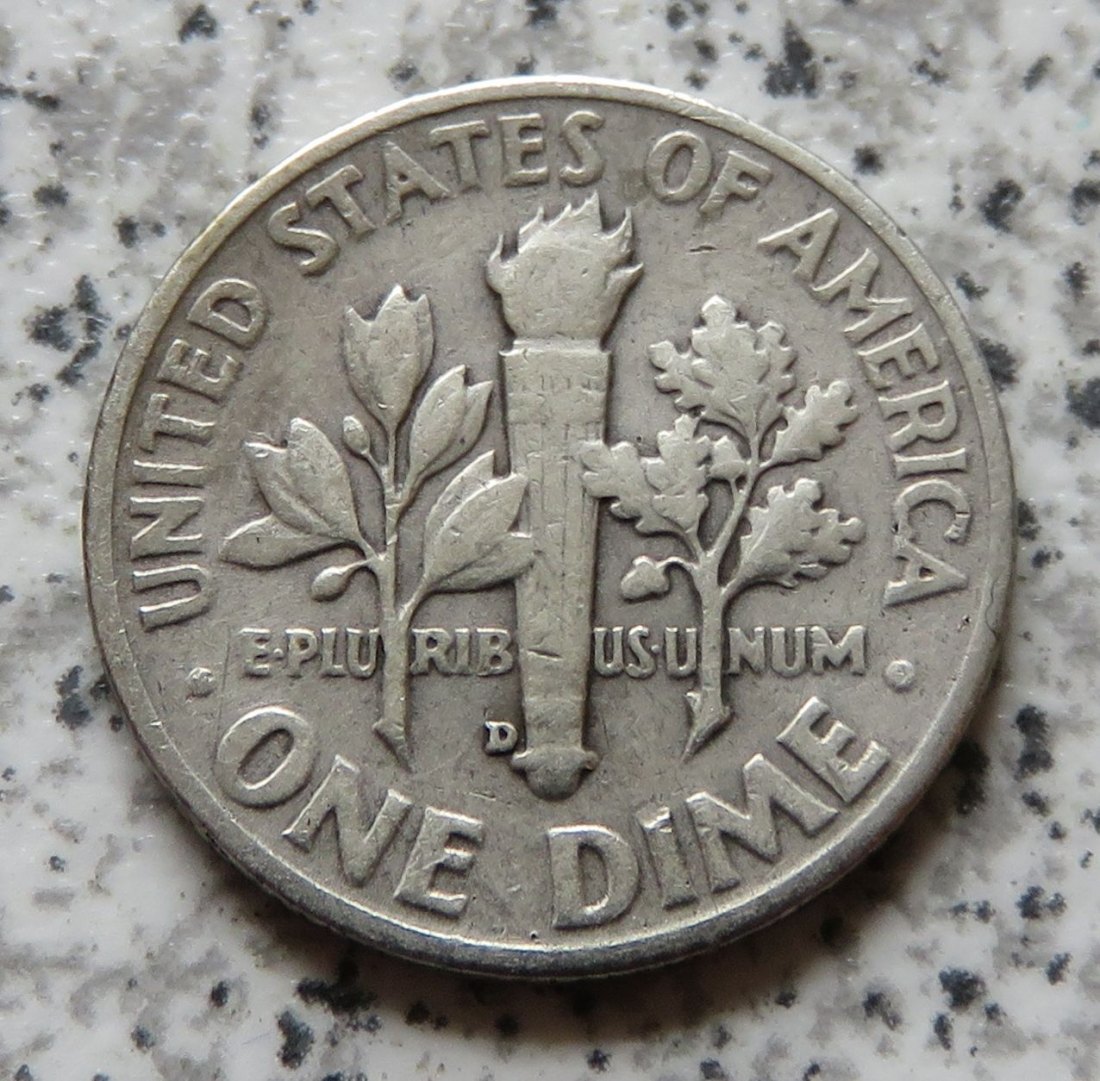  USA 10 Cents 1952 D / 1 Dime 1952 D   