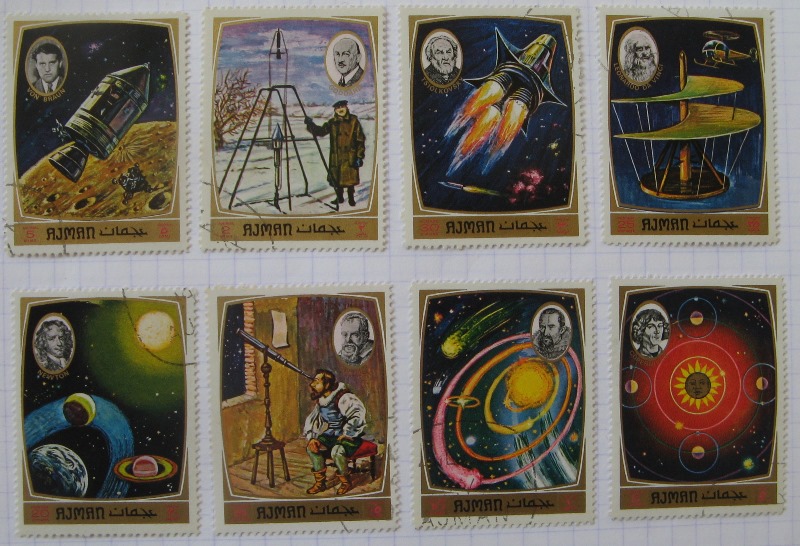 1971, Ajman, Stamp Series: Space Research, Mi AJ 991-998, MNH   