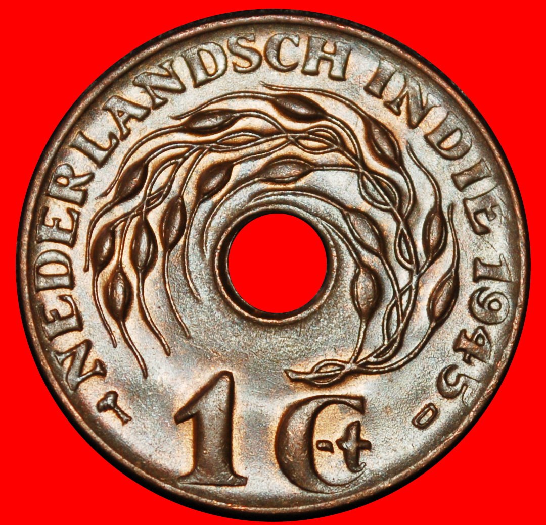  Ⰶ USA TYPE 1936-1945: NETHERLANDS EAST INDIES ★ 1 CENT 1945D! DIES II+B! UNC★LOW START ★ NO RESERVE!   