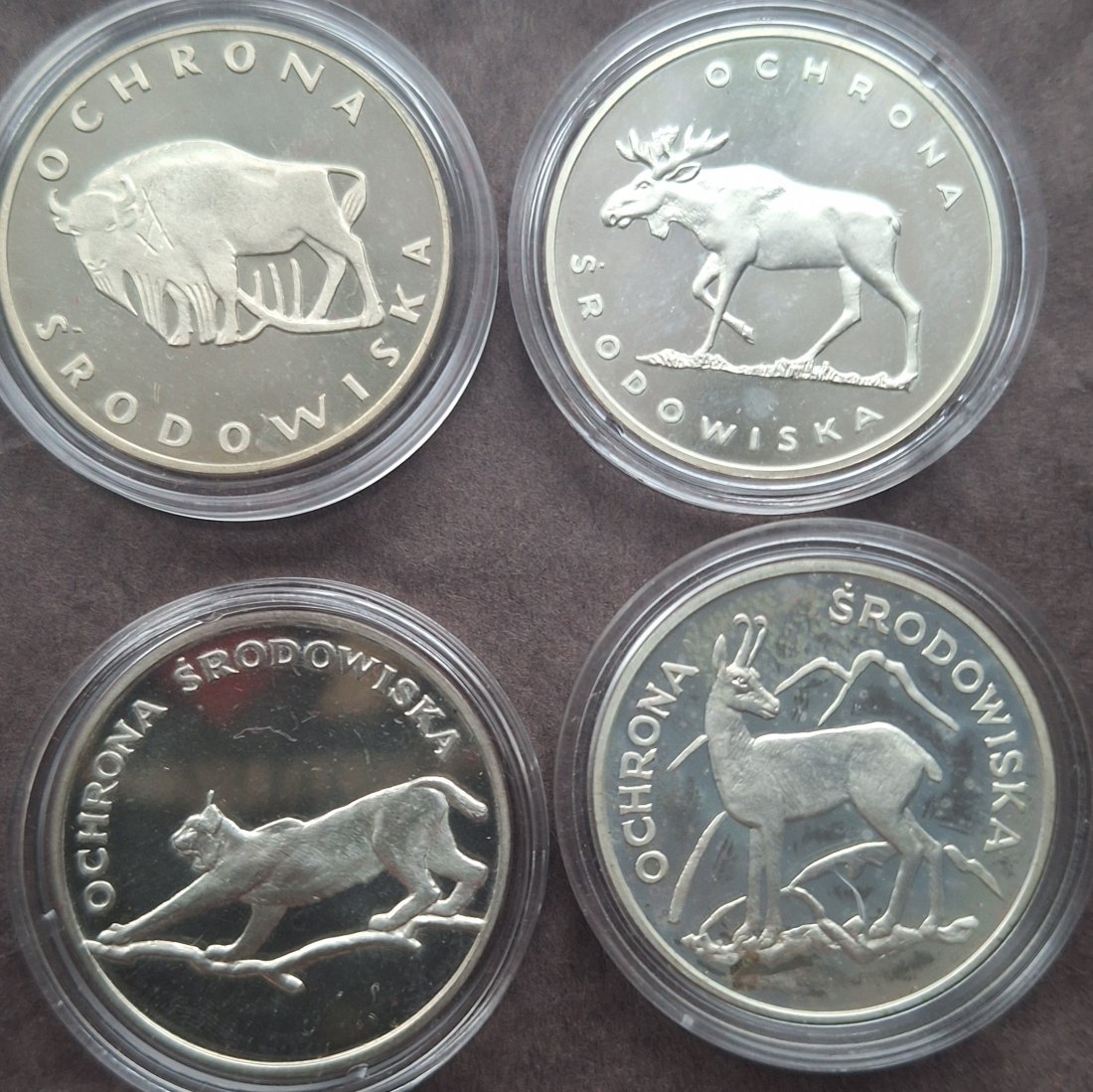 4x100 Zloty, Polen 1977-1979 Gewicht je 16,5g/625er Silber/10,31 Gramm fein