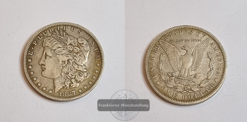  USA  1 Dollar (Morgan Dollar) 1887   FM-Frankfurt Feingewicht: 24,06g   