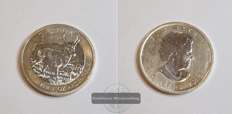  Kanada 2013 5 Dollars Amerikanische Antilope FM-Frankfurt Feinsilber: 31g   